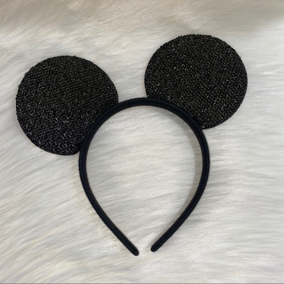 Disney Restock Glitter Mickey Mouse Ear Soft Headband